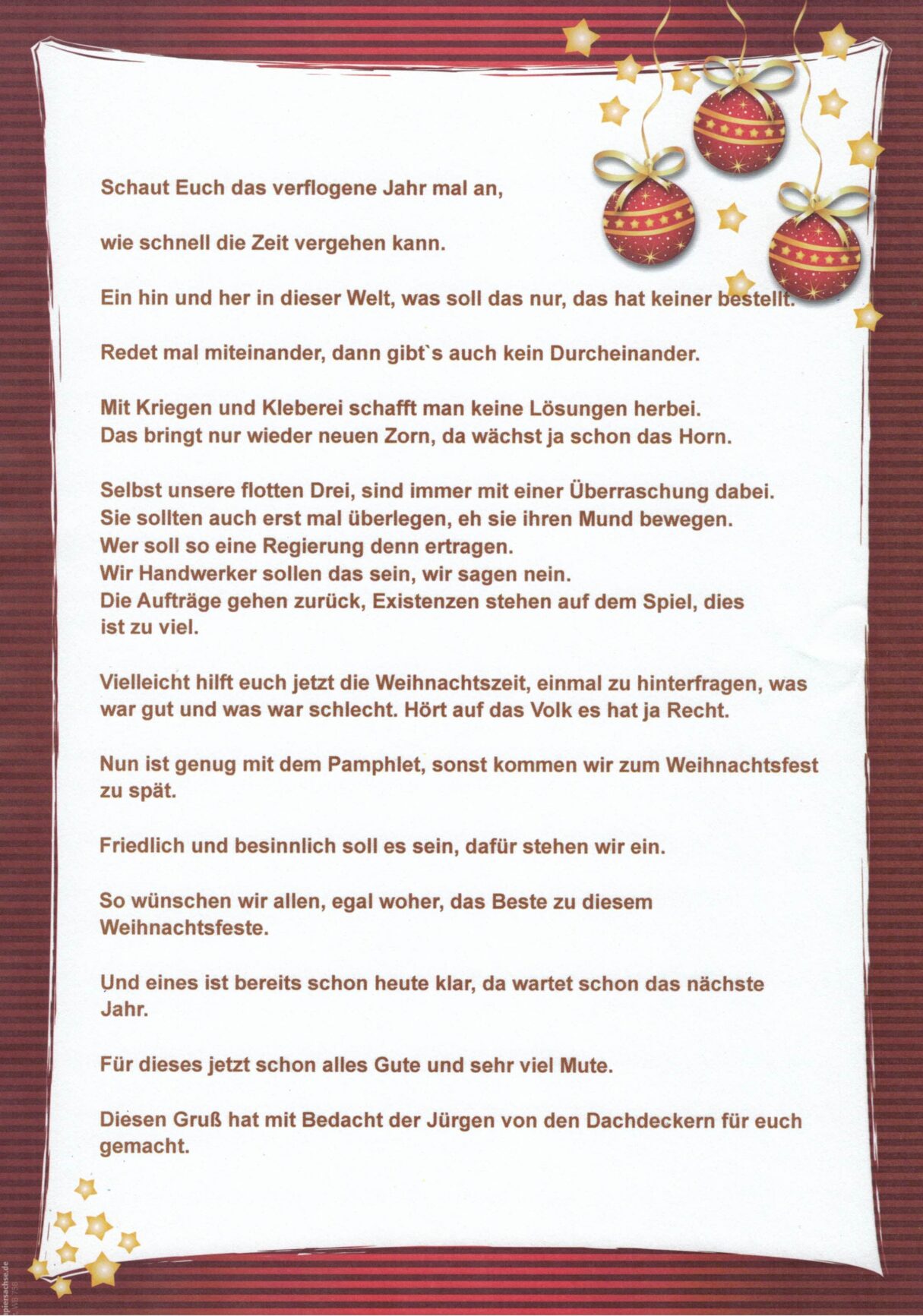 Die Dachdecker-Innung Cottbus hat alles gut bedacht