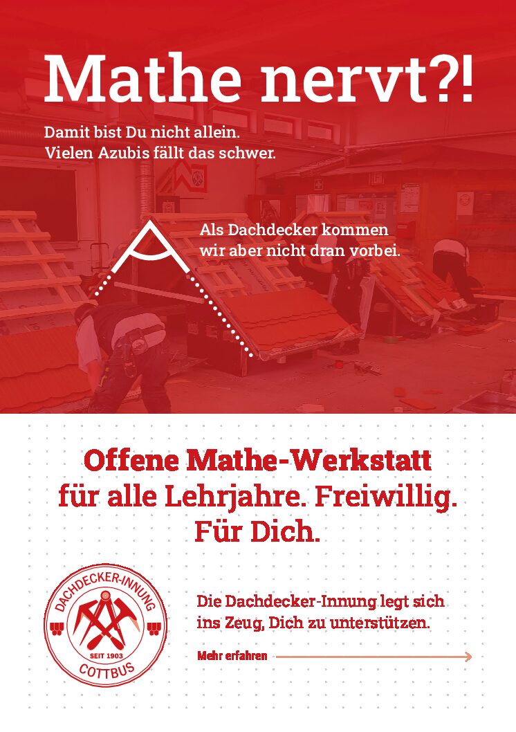 Die Dachdecker-Innung Cottbus hat alles gut bedacht